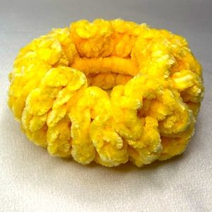 Handmade Crocheted Chenille Hair Scrunchie